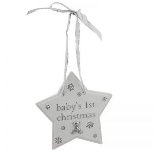 Placa decorativa Baby's 1st Christmas