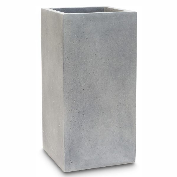 Jardiniera POLYSTONE COLUMN grey 35x35x70 cm