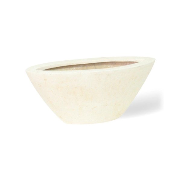 Jardiniera POLYSTONE BOAT crem 45x19 cm