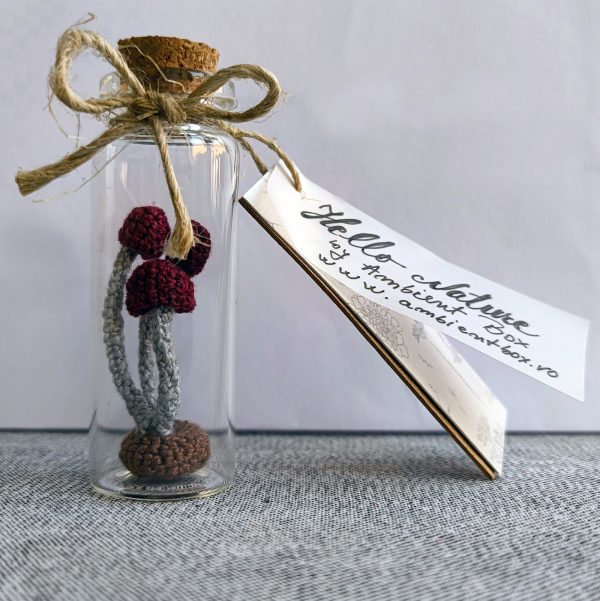 Ciupercute crosetate – decor handmade in miniatura - imagine 3
